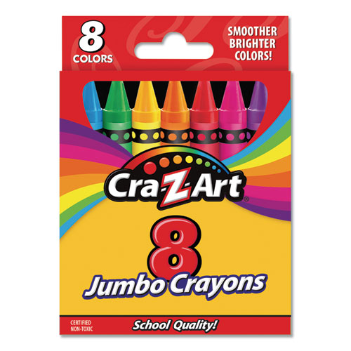 Jumbo Crayons, 8 Assorted Colors, 8-pack