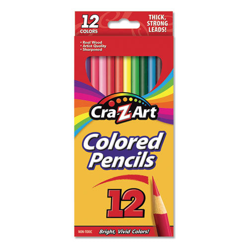 Colored Pencils, 12 Assorted Lead-barrel Colors, 12-set