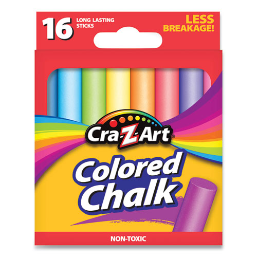 Colored Chalk, Assorted Colors, 16-pack