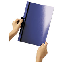 Load image into Gallery viewer, Vinyl Duraclip Report Cover, Letter, Holds 30 Pages, Clear-dark Blue, 25-box
