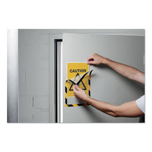 Load image into Gallery viewer, Duraframe Security Magnetic Sign Holder, 8 1-2 X 11, Yellow-black Frame, 2-pack
