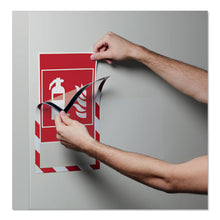 Load image into Gallery viewer, Duraframe Security Magnetic Sign Holder, 8 1-2&quot; X 11&quot;, Red-white Frame, 2-pack
