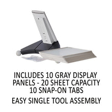 Load image into Gallery viewer, Sherpa Desk Reference System, 10 Panels, 10 X 5 7-8 X 13 1-2, Gray Borders
