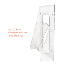Load image into Gallery viewer, Stand-tall Wall-mount Literature Rack, Leaflet, 4.56w X 3.25d X 11.88h, Clear
