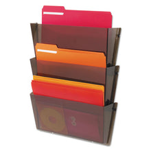 Load image into Gallery viewer, Unbreakable Docupocket 3-pocket Wall File, Letter, 14 1-2 X 3 X 6 1-2, Smoke
