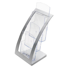 Load image into Gallery viewer, 3-tier Literature Holder, Leaflet Size, 6.75w X 6.94d X 13.31h, Silver
