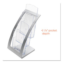Load image into Gallery viewer, 3-tier Literature Holder, Leaflet Size, 6.75w X 6.94d X 13.31h, Silver
