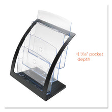 Load image into Gallery viewer, 3-tier Literature Holder, Leaflet Size, 11.25w X 6.94d X 13.31h, Black
