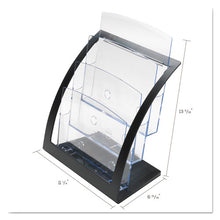 Load image into Gallery viewer, 3-tier Literature Holder, Leaflet Size, 11.25w X 6.94d X 13.31h, Black
