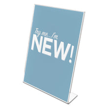 Load image into Gallery viewer, Classic Image Slanted Sign Holder, Portrait, 8 1-2 X 11 Insert, Clear
