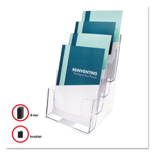 Load image into Gallery viewer, 4-compartment Docuholder, Booklet Size, 6.88w X 6.25d X 10h, Clear
