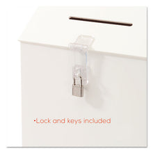 Load image into Gallery viewer, Suggestion Box Literature Holder W-locking Top, 13 3-4 X 3 5-8 X 13, White
