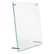 Load image into Gallery viewer, Superior Image Beveled Edge Sign Holder, Letter Insert, Clear-green-tinted Edges
