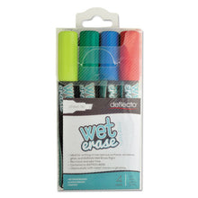 Load image into Gallery viewer, Wet Erase Markers, Medium Chisel Tip, Assorted Colors, 4-pack
