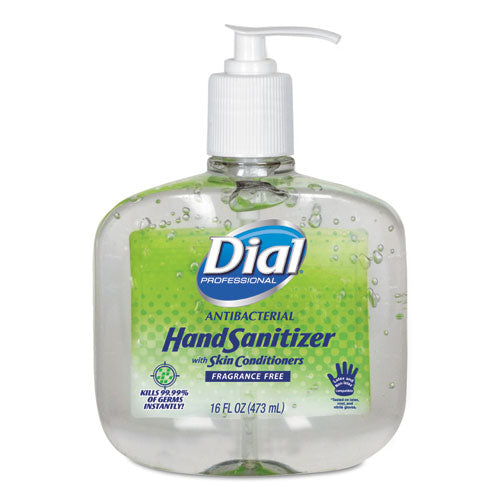 Antibacterial With Moisturizers Gel Hand Sanitizer, 16 Oz Pump, Fragrance-free, 8-carton
