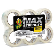Load image into Gallery viewer, Max Packaging Tape, 3&quot; Core, 1.88&quot; X 54.6 Yds, Crystal Clear, 6-pack

