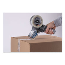 Load image into Gallery viewer, Folded Edge Tape Dispenser With Folded Edge Tape, 3&quot; Core, Plus 6 Rolls Of 2.08&quot; X 110 Yds Tape, Plastic-steel, Gray
