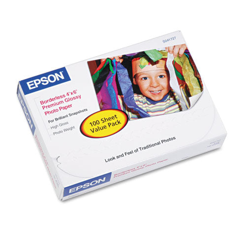 Premium Photo Paper, 10.4 Mil, 4 X 6, High-gloss White, 100-pack