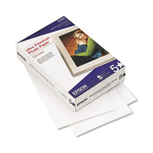 Ultra Premium Glossy Photo Paper, 11.8 Mil, 4 X 6, Glossy Bright White, 100-pack