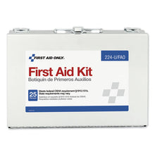Load image into Gallery viewer, First Aid Kit For 25 People, 106-pieces, Osha Compliant, Metal Case
