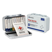 Load image into Gallery viewer, Unitized First Aid Kit For 10 People, 64-pieces, Osha-ansi, Metal Case
