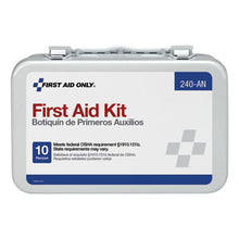 Load image into Gallery viewer, Unitized First Aid Kit For 10 People, 64-pieces, Osha-ansi, Metal Case
