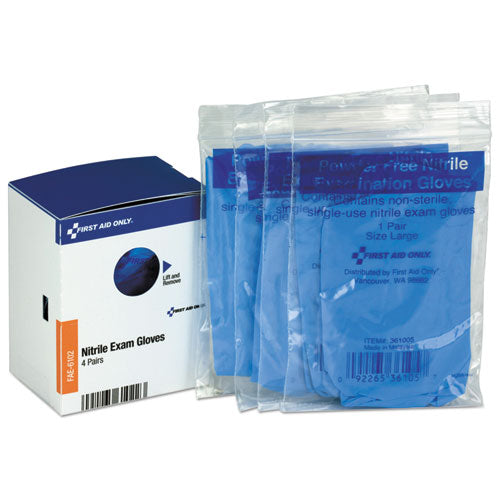 Refill For Smartcompliance General Business Cabinet, Nitrile Exam Gloves, 4pr-bx