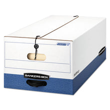 Load image into Gallery viewer, Liberty Heavy-duty Strength Storage Boxes, Legal Files, 15.25&quot; X 24.13&quot; X 10.75&quot;, White-blue, 4-carton
