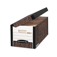 Load image into Gallery viewer, Systematic Medium-duty Strength Storage Boxes, Letter-legal Files, Woodgrain, 12-carton
