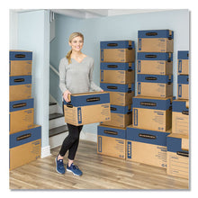 Load image into Gallery viewer, Smoothmove Prime Moving-storage Boxes, Medium, Regular Slotted Container (rsc), 18&quot; X 18&quot; X 16&quot;, Brown Kraft-blue, 8-carton
