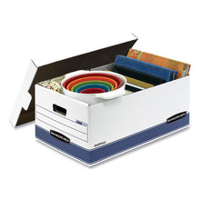 Load image into Gallery viewer, Stor-file Medium-duty Storage Boxes, Legal Files, 15.88&quot; X 25.38&quot; X 10.25&quot;, White-blue, 12-carton
