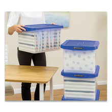 Load image into Gallery viewer, Heavy Duty Plastic File Storage, Letter-legal Files, 14&quot; X 17.38&quot; X 10.5&quot;, Clear-blue, 2-pack
