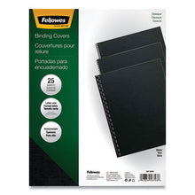 Load image into Gallery viewer, Futura Binding System Covers, Square Corners, 11 X 8 1-2, Black, 25-pack
