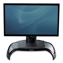 Load image into Gallery viewer, Smart Suites Corner Monitor Riser, For 21&quot; Monitors, 18.5&quot; X 12.5&quot; X 3.88&quot; To 5.13&quot;, Black-clear Frost, Supports 40 Lbs
