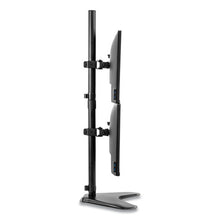 Load image into Gallery viewer, Professional Series Freestanding Dual Stacking Monitor Arm, For 32&quot; Monitors, 15.3&quot; X 35.5&quot; X 11&quot;, Black, Supports 17 Lb
