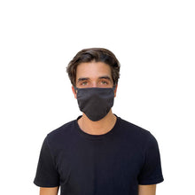 Load image into Gallery viewer, Cotton Face Mask With Antimicrobial Finish, Black, 10-pack
