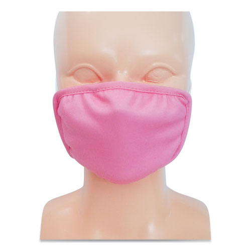 Kids Fabric Face Mask, Pink, 500-carton