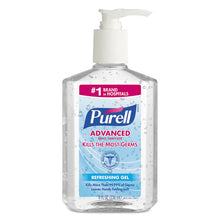 Load image into Gallery viewer, Advanced Refreshing Gel Hand Sanitizer, Clean Scent, 8 Oz Pump Bottle, 12-carton
