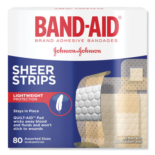 Tru-stay Sheer Strips Adhesive Bandages, Assorted, 80-box