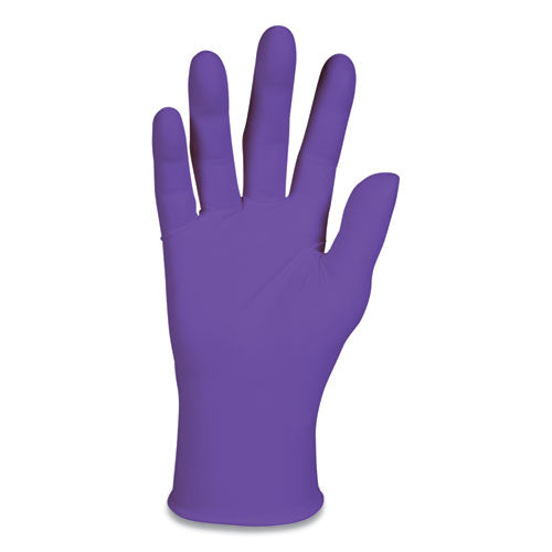Purple Nitrile Exam Gloves, 242 Mm Length, Large, Purple, 100-box