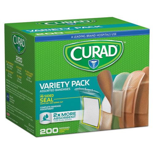 Variety Pack Assorted Bandages, 200-box