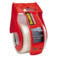 Load image into Gallery viewer, Reinforced Strength Shipping And Strapping Tape In Dispenser, 1.5&quot; Core, 1.88&quot; X 10 Yds, Clear
