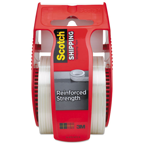 Reinforced Strength Shipping And Strapping Tape In Dispenser, 1.5