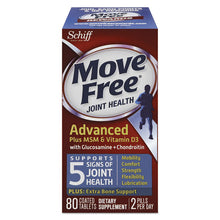 Load image into Gallery viewer, Move Free Advanced Plus Msm And Vitamin D3 Joint Health Tablet, 80 Count, 12-carton
