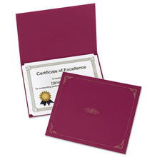 Load image into Gallery viewer, Certificate Holder, 11 1-4 X 8 3-4, Burgundy, 5-pack
