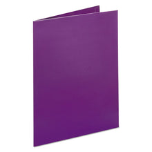 Load image into Gallery viewer, Two-pocket Laminated Folder, 100-sheet Capacity, Metallic Purple, 25-box
