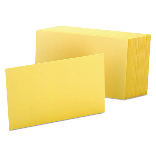 Unruled Index Cards, 4 X 6, Canary, 100-pack