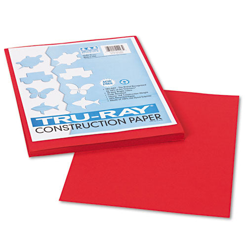 Tru-ray Construction Paper, 76lb, 9 X 12, Holiday Red, 50-pack