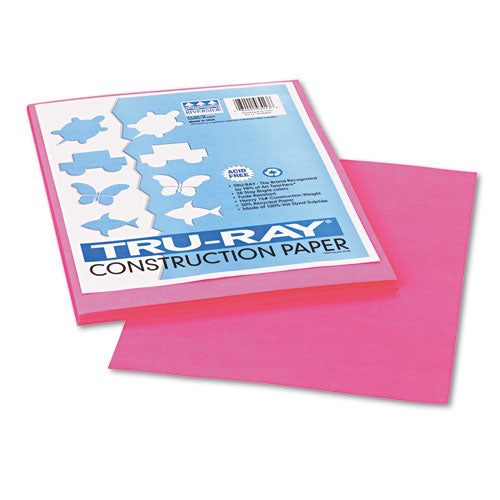 Tru-ray Construction Paper, 76lb, 9 X 12, Shocking Pink, 50-pack
