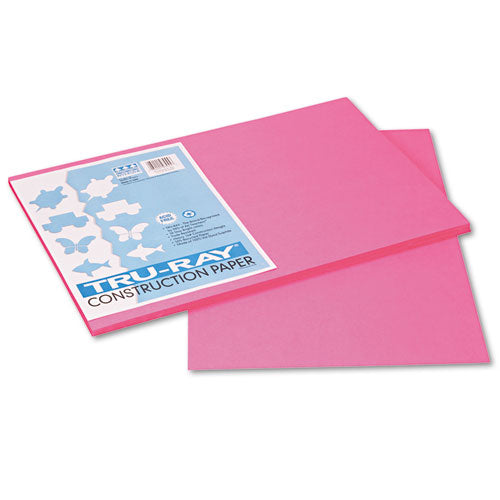 Tru-ray Construction Paper, 76lb, 12 X 18, Shocking Pink, 50-pack